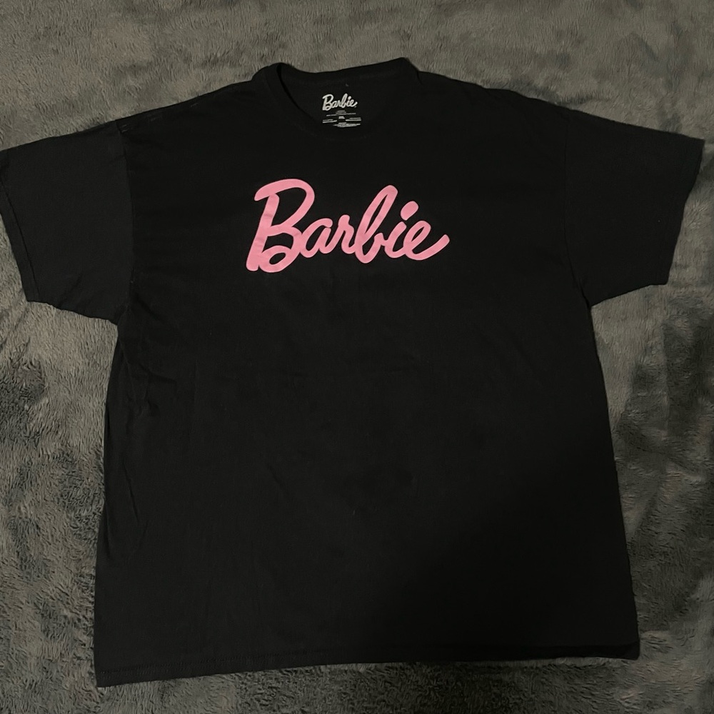 Barbie Black T-Shirt with Pink Script
